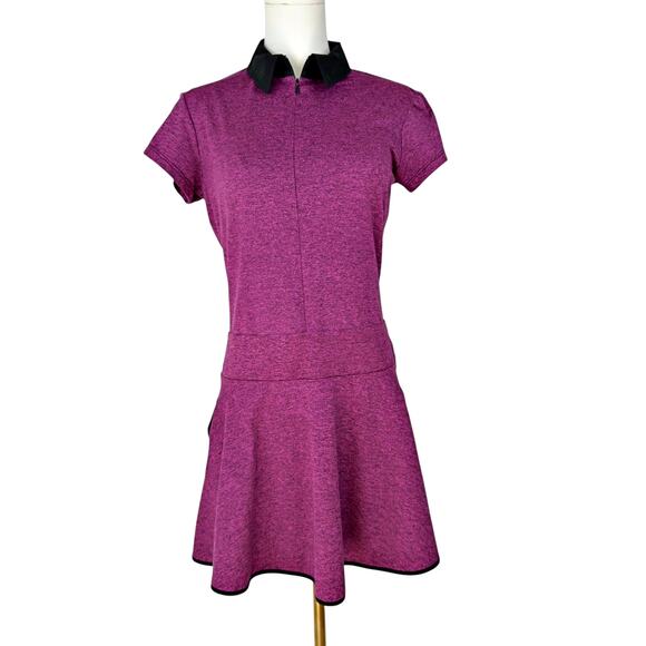 Olaya Sport Athletic Reflect Dress Mesh Panel Zip Collar XXL Tennis Golf Magenta - Picture 2 of 10